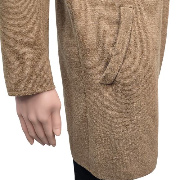 J. Crew Vanessa Cardigan Sweater Jacket Open Front Longline S Cotton Camel Tan - Picture 8 of 12